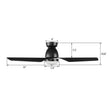 Load image into Gallery viewer, KENSEE 44 inch 3 - Blade Flush Mount Smart Ceiling Fan with LED Light &amp; Remote - LEDMyPlace