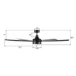 Load image into Gallery viewer, KIMA 65 inch 7 - Blade Ceiling Fan with LED Light &amp; Remote - LEDMyPlace