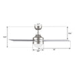 Load image into Gallery viewer, KIMBALL 52 inch 4 - Blade Ceiling Fan with LED Light &amp; Wall Control - LEDMyPlace