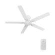 Load image into Gallery viewer, Kipton 52 inch 5 - Blade Ceiling Fan with LED Light Kit &amp; Remote Control - White - LEDMyPlace