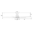 Load image into Gallery viewer, Kipton 52 inch 5 - Blade Ceiling Fan with LED Light Kit &amp; Remote Control - White - LEDMyPlace