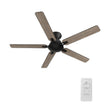 Load image into Gallery viewer, Kipton 52 inch 5 - Blade Ceiling Fan with Remote Control - Black/wooden/Walnut - LEDMyPlace