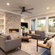 Load image into Gallery viewer, Kipton 52 inch 5 - Blade Ceiling Fan with Remote Control - Black/wooden/Walnut - LEDMyPlace