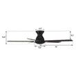 Load image into Gallery viewer, Kipton 52 inch 5 - Blade Ceiling Fan with Remote Control - Black/wooden/Walnut - LEDMyPlace