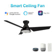 Load image into Gallery viewer, KREIS 52 inch Flush Mount 3 - Blade Smart Ceiling Fan with LED Light &amp; Remote - LEDMyPlace