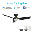 Load image into Gallery viewer, KREIS 52 inch Flush Mount 3 - Blade Smart Ceiling Fan with Remote &amp; LED Light - LEDMyPlace