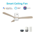 Load image into Gallery viewer, LABELLE 52 inch 3 - Blade Flush Mount Smart Ceiling Fan with LED Light &amp; Remote - LEDMyPlace
