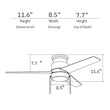Load image into Gallery viewer, LAMONT 52 inch 3 - Blade Flash Mount Ceiling Fan with Pull Chain &amp;LED Light - LEDMyPlace