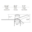 Load image into Gallery viewer, LAMONT 52 inch 3 - Blade Flash Mount Ceiling Fan with Pull Chain &amp;LED Light - LEDMyPlace