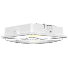 Load image into Gallery viewer, LED Canopy Light 75W 5700K Daylight 9750LM IP65 Waterproof 0 - 10V Dim 120 - 277VAC Surface or Pendant Mount, for Gas Stations Outdoor Area Light, White - LEDMyPlace