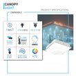 Load image into Gallery viewer, LED Canopy Light 75W 5700K Daylight 9750LM IP65 Waterproof 0 - 10V Dim 120 - 277VAC Surface or Pendant Mount, for Gas Stations Outdoor Area Light, White - LEDMyPlace