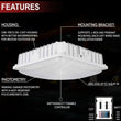 Load image into Gallery viewer, LED Canopy Light with 30W - 70W Selectable Wattage &amp; 3000K - 5000K CCT– White - LEDMyPlace