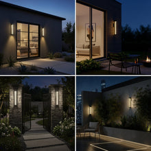 Load image into Gallery viewer, LED Crystal Bubble Glass Tube, 11W 3CCT, Modern Outdoor Wall Sconce - 4.72"L x 4.72"W x 21.65"H - LEDMyPlace