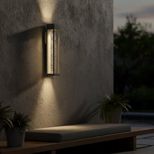 Load image into Gallery viewer, LED Crystal Bubble Glass Tube, 11W 3CCT, Modern Outdoor Wall Sconce - 4.72"L x 4.72"W x 21.65"H - LEDMyPlace