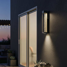 Load image into Gallery viewer, LED Crystal Bubble Glass Tube, 11W 3CCT, Modern Outdoor Wall Sconce - 4.72"L x 4.72"W x 21.65"H - LEDMyPlace