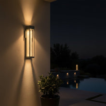Load image into Gallery viewer, LED Crystal Bubble Glass Tube, 11W 3CCT, Modern Outdoor Wall Sconce - 4.72"L x 4.72"W x 21.65"H - LEDMyPlace