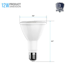 Load image into Gallery viewer, LED Flood Light Bulbs PAR30 Long Neck 12 Watt 5000K 800 Lumens Dimmable 120V E26 Base Damp Location - LEDMyPlace
