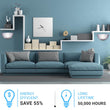 Load image into Gallery viewer, LED Half - Moon Wall Sconce Light 12W, 750 Lumens, Brushed Nickel Finish, White Acrylic Shade, ETL Listed, Hallway Light Fixtures - LEDMyPlace