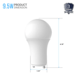 Load image into Gallery viewer, LED Light Bulbs A19 9.5 Watt 5000K 800 Lumens 120V Dimmable, General Purpose Lamp GU24 Base - LEDMyPlace