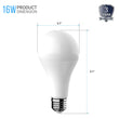 Load image into Gallery viewer, LED Light Bulbs A21 16 Watt 1600 Lumens 5000K Daylight White Dimmable E26 Base Damp Location, Standard LED Bulbs - LEDMyPlace