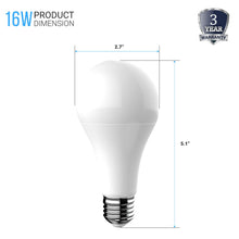 Load image into Gallery viewer, LED Light Bulbs A21 16 Watt 1600 Lumens 5000K Daylight White Dimmable E26 Base Damp Location, Standard LED Bulbs - LEDMyPlace