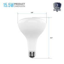 Load image into Gallery viewer, LED Light Bulbs BR40 15.5 Watt 3000K 1100 Lumens 120V Dimmable E26 Base Damp Location LED Indoor Recessed Flood Light - LEDMyPlace