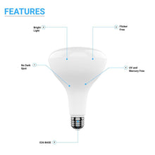 Load image into Gallery viewer, LED Light Bulbs BR40 15.5 Watt 3000K 1100 Lumens 120V Dimmable E26 Base Damp Location LED Indoor Recessed Flood Light - LEDMyPlace