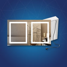 Load image into Gallery viewer, LED Lighted Bathroom Medicine Cabinet with Outlet, Double Sided Mirror, On/Off Switch, Surface Mount, Medicine Cabinet with LED Mirror, CRI 90+, Hector Style - LEDMyPlace