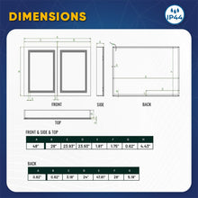 Load image into Gallery viewer, LED Lighted Bathroom Medicine Cabinet with Outlet, Double Sided Mirror, On/Off Switch, Surface Mount, Medicine Cabinet with LED Mirror, CRI 90+, Hector Style - LEDMyPlace