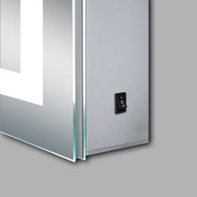Load image into Gallery viewer, LED Lighted Bathroom Medicine Cabinet with Outlet, Double Sided Mirror, On/Off Switch, Surface Mount, Medicine Cabinet with LED Mirror, CRI 90+, Hector Style - LEDMyPlace
