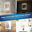 Load image into Gallery viewer, LED Lighted Bathroom Vanity Mirror with Magnifying Mirror, Anti - Fog, Touch Button, CRI 90+,Adjustable Color Temperature &amp; Remembrance Makeup Mirror, Auspice Style - LEDMyPlace