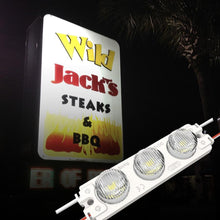 Load image into Gallery viewer, LED Module Lights, Pure White, 3 LEDs/Mod, DC12V, 2.5W, LED Waterproof Decorative Light for Letter Sign Advertising Signs with Tape Adhesive Backside (45 - Pack) - LEDMyPlace