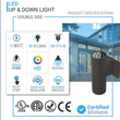 Load image into Gallery viewer, LED Outdoor Up &amp; Down Lights With Remote, RGBW, Cylinder, 18WX2, AC100 - 277V, IP65, ETL CE RoSH Approval, Outdoor Wall Lights - LEDMyPlace
