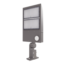 Load image into Gallery viewer, LED Parking Lot Light with Photocell &amp; Motion Sensor, 300W/240W/200W Wattage Adjustable, 5700K,133 LM/W, Universal Mount (Adjustable Slip Fitter +Wall Mount), Waterproof, Bronze, AC120 - 277V, Outdoor Commercial Area Street Security Lighting Fixture, Gen14B - LEDMyPlace