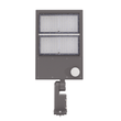 Load image into Gallery viewer, LED Parking Lot Light with Photocell &amp; Motion Sensor, 300W/240W/200W Wattage Adjustable, 5700K,133 LM/W, Universal Mount (Adjustable Slip Fitter +Wall Mount), Waterproof, Bronze, AC120 - 277V, Outdoor Commercial Area Street Security Lighting Fixture, Gen14B - LEDMyPlace