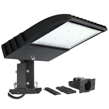 Load image into Gallery viewer, LED Pole Light, 150W/120W/100W Wattage Adjustable, 5700K, 133 LM/W, Universal Mount (Adjustable Slip Fitter + Wall Mount), Bronze, AC120 - 277V, Waterproof IP65, Parking Lot Lights, Outdoor Area Street Security Lighting Fixture, Gen14B - LEDMyPlace
