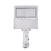 Load image into Gallery viewer, LED Pole Light with Dusk to Dawn Photocell, 150W/120W/100W Wattage Adjustable, 5700K, Universal Mount (Adjustable Slip Fitter + Wall Mount), White, IP65 Waterproof, AC120 - 277V, Gen14B, LED Parking Lot Lights - Outdoor Commercial Area Street Lighting - LEDMyPlace