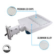 Load image into Gallery viewer, LED Pole Light with Dusk to Dawn Photocell, 150W/120W/100W Wattage Adjustable, 5700K, Universal Mount (Adjustable Slip Fitter + Wall Mount), White, IP65 Waterproof, AC120 - 277V, Gen14B, LED Parking Lot Lights - Outdoor Commercial Area Street Lighting - LEDMyPlace