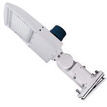 Load image into Gallery viewer, LED Pole Light with Dusk to Dawn Photocell, 150W/120W/100W Wattage Adjustable, 5700K, Universal Mount (Adjustable Slip Fitter + Wall Mount), White, IP65 Waterproof, AC120 - 277V, Gen14B, LED Parking Lot Lights - Outdoor Commercial Area Street Lighting - LEDMyPlace