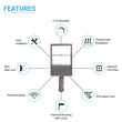 Load image into Gallery viewer, LED Pole Light with Dusk to Dawn Photocell, 300W/240W/200W Wattage Adjustable, 5700K, 133 LM/W, Universal Mount (Adjustable Slip Fitter + Wall Mount), Gray, IP65 Waterproof, AC120 - 277V, LED Parking Lot Lights - Outdoor Commercial Area Street Lighting - LEDMyPlace