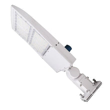 Load image into Gallery viewer, LED Pole Light with Dusk to Dawn Photocell, 300W/240W/200W Wattage Adjustable, 5700K, 133 LM/W, Universal Mount (Adjustable Slip Fitter + Wall Mount), White, IP65 Waterproof, AC120 - 277V, LED Parking Lot Lights - Outdoor Commercial Area Street Lighting - LEDMyPlace