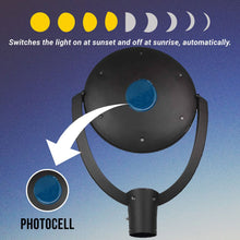 Load image into Gallery viewer, LED Post Top Light With Photocell 75W, 5700K, AC120 - 277V, UL, DLC Listed, IP65 Waterproof, Dimmable, Bronze, For Street Yard Garden Lighting - LEDMyPlace