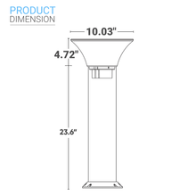 Load image into Gallery viewer, LED Solar Bollard Lights, 1.5W, 220LM, CCT Changeable: Warm White/Cool White, Solar Pathway Lights, IP65 Waterproof, Auto ON/Off, Solar Garden Lights Outdoor - LEDMyPlace