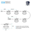 Load image into Gallery viewer, LED String Work Lights With Cage, 65W 5000K, 50ft, 8000LM , IP65, 5 Lights Per Bunch, Linkable, for Construction Sites, Renovation, Mine Cave, Hanging String Lights - LEDMyPlace