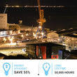 Load image into Gallery viewer, LED String Work Lights With Cage, 65W 5000K, 50ft, 8000LM , IP65, 5 Lights Per Bunch, Linkable, for Construction Sites, Renovation, Mine Cave, Hanging String Lights - LEDMyPlace