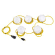 Load image into Gallery viewer, LED String Work Lights With Cage, 65W 5000K, 50ft, 8000LM , IP65, 5 Lights Per Bunch, Linkable, for Construction Sites, Renovation, Mine Cave, Hanging String Lights - LEDMyPlace