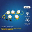 Load image into Gallery viewer, LED String Work Lights With Cage, 65W 5000K, 50ft, 8000LM , IP65, 5 Lights Per Bunch, Linkable, for Construction Sites, Renovation, Mine Cave, Hanging String Lights - LEDMyPlace