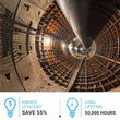 Load image into Gallery viewer, LED Temporary Work Lights with Cage, 100W 5000K, Plug and Play, Linkable, 12000LM, IP64, Portable Hanging Lighting for Construction Jobsite - LEDMyPlace