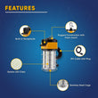 Load image into Gallery viewer, LED Temporary Work Lights with Cage, 100W 5000K, Plug and Play, Linkable, 12000LM, IP64, Portable Hanging Lighting for Construction Jobsite - LEDMyPlace