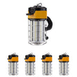 Load image into Gallery viewer, LED Temporary Work Lights with Cage, 100W 5000K, Plug and Play, Linkable, 12000LM, IP64, Portable Hanging Lighting for Construction Jobsite
